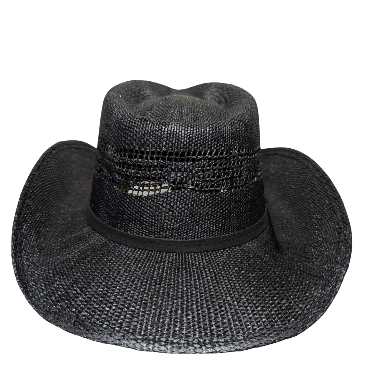 All Black Open-Weave Cowboy Hat