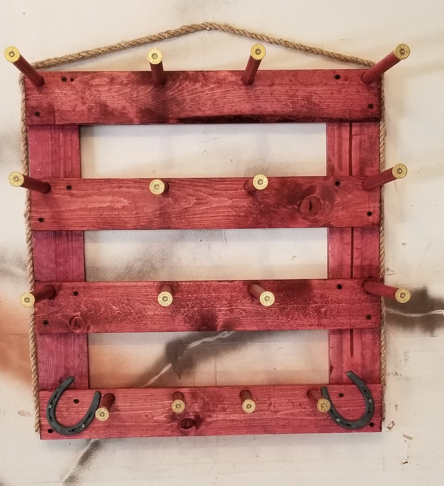 6 Cowboy Hat Rack Vertical | Cowboy Hat Holder | Rustic Western Hat Display | Handcrafted Wooden Organizer | Space-Saving Home Decor | Made in USA