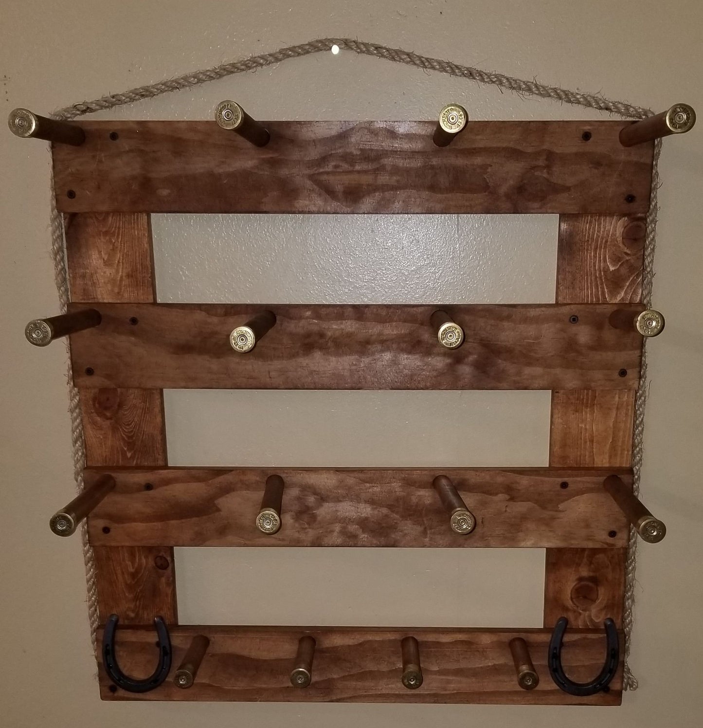 6 Cowboy Hat Rack Vertical | Cowboy Hat Holder | Rustic Western Hat Display | Handcrafted Wooden Organizer | Space-Saving Home Decor | Made in USA