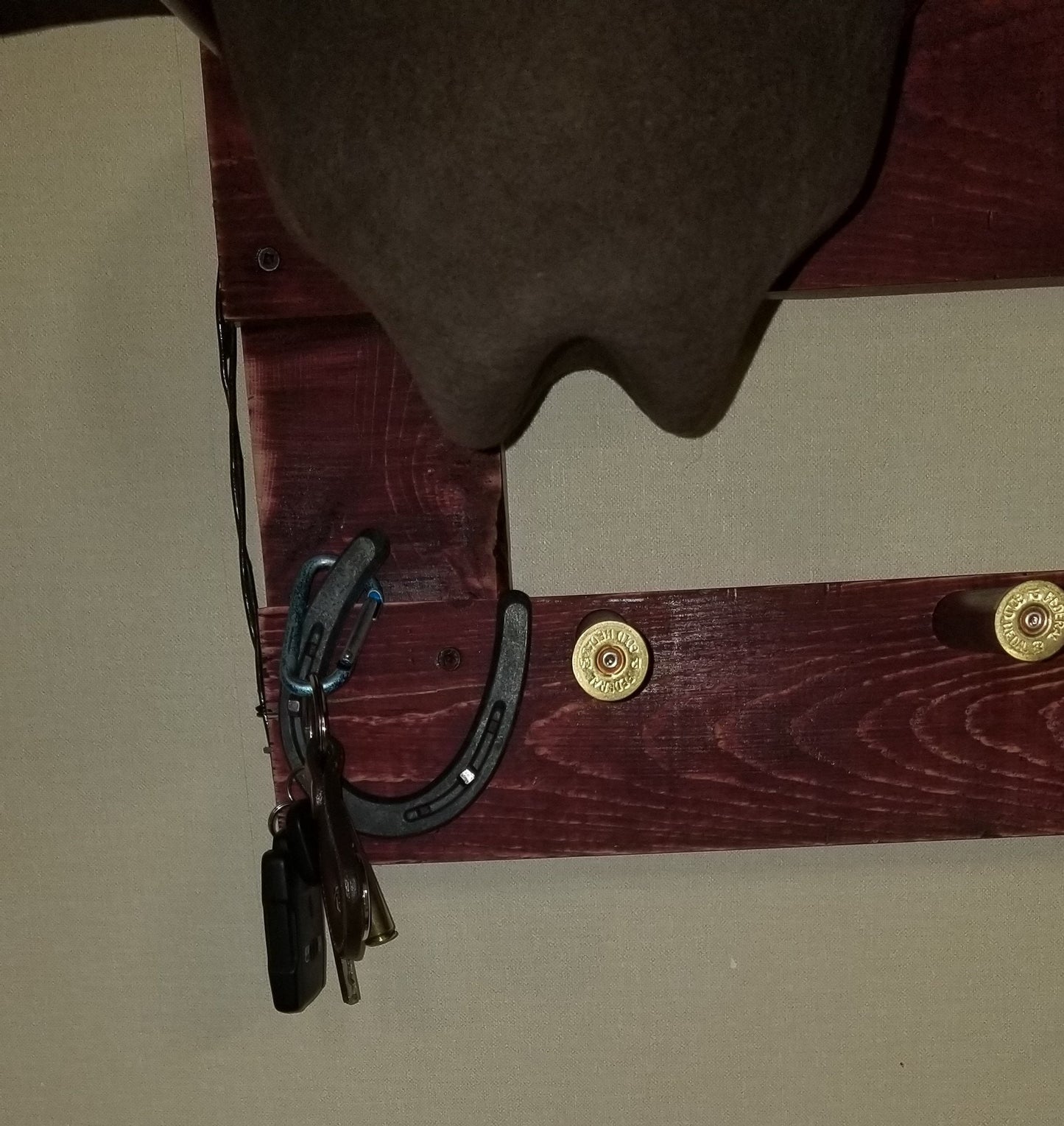 4H - Cowboy Hat Rack - 4 Hat Horizontal Functional Western Decor