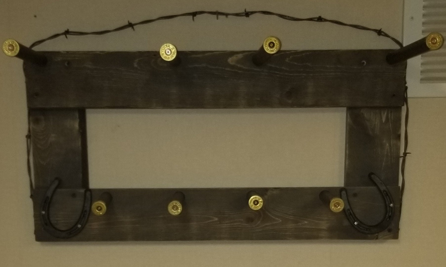 2 Cowboy Hat Rack Horizontal | Cowboy Hat Holder | Rustic Western Hat Display | Handcrafted Wooden Organizer | Space-Saving Home Decor | Made in USA