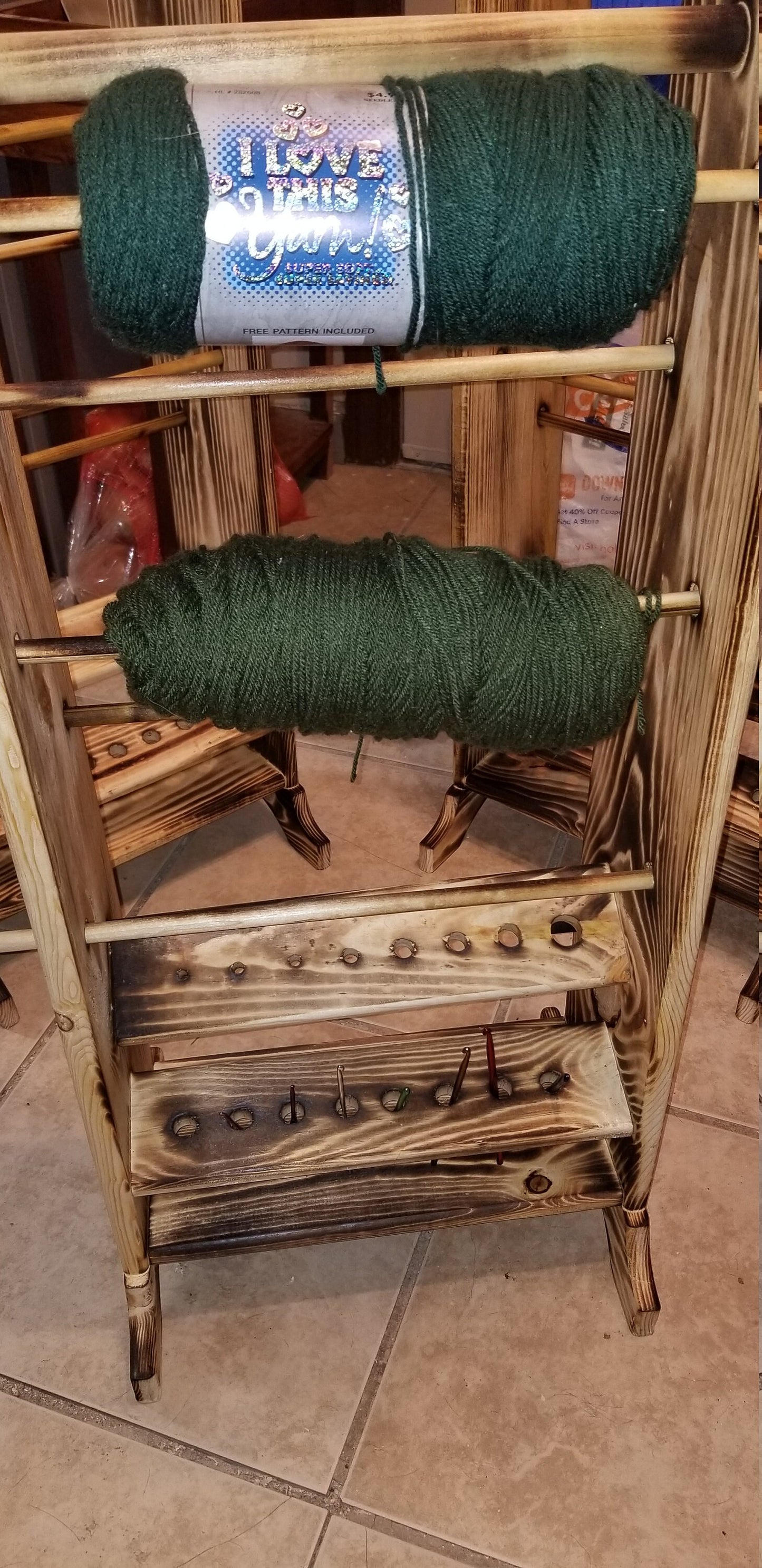 N5 - Yarn Holder - 5 Skein Holder - Yarn Rack