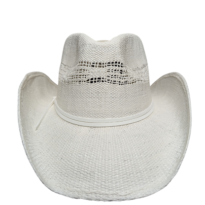 All White Open-Weave Cowboy Hat