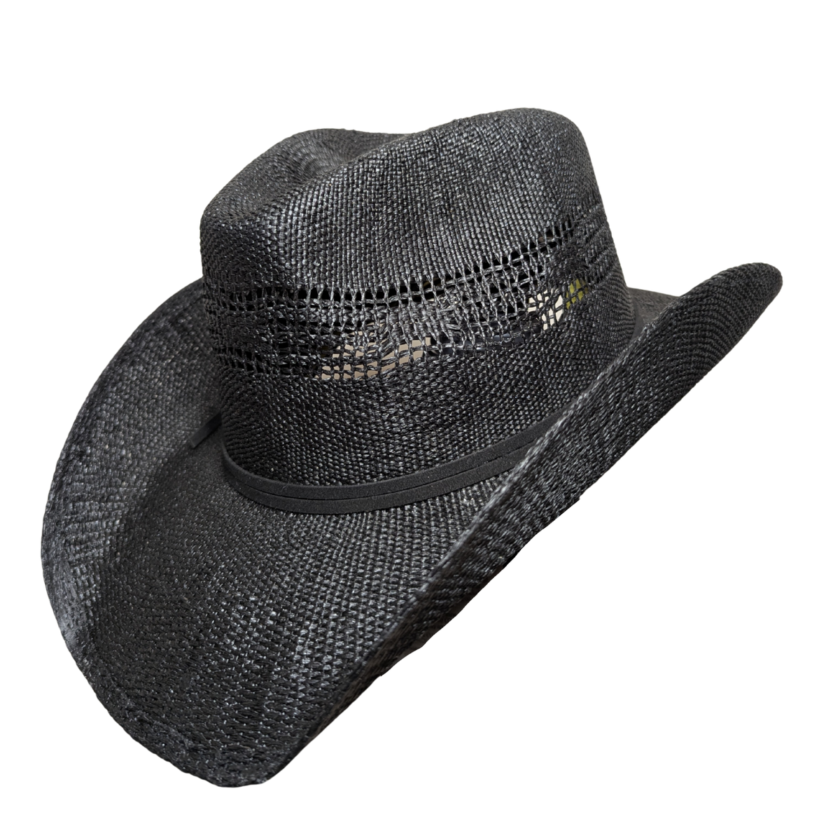 All Black Open-Weave Cowboy Hat