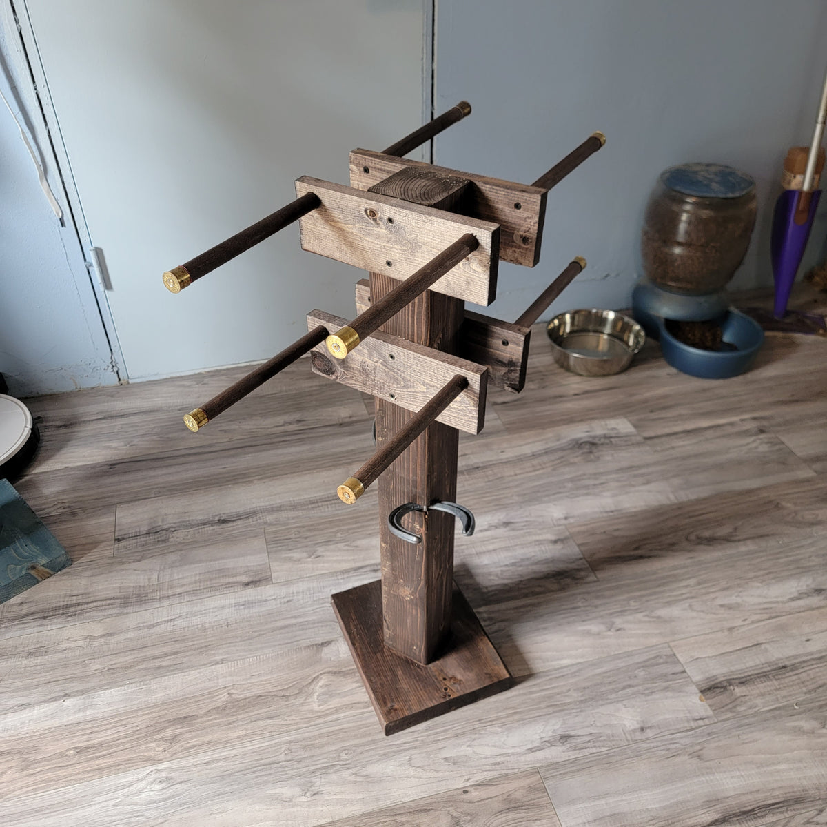 Bootbarn Hat Rack 4 Cowboy Hat & 2 Boot Tree Rack | Hybrid Western Organizer | Rustic Wo ...