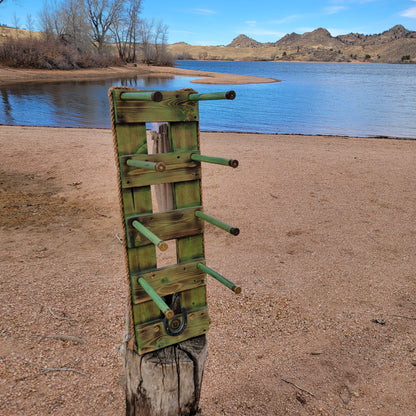 4V - Cowboy Hat Rack - 4 Hat Vertical Functional Western Decor Cowboy hat hanger