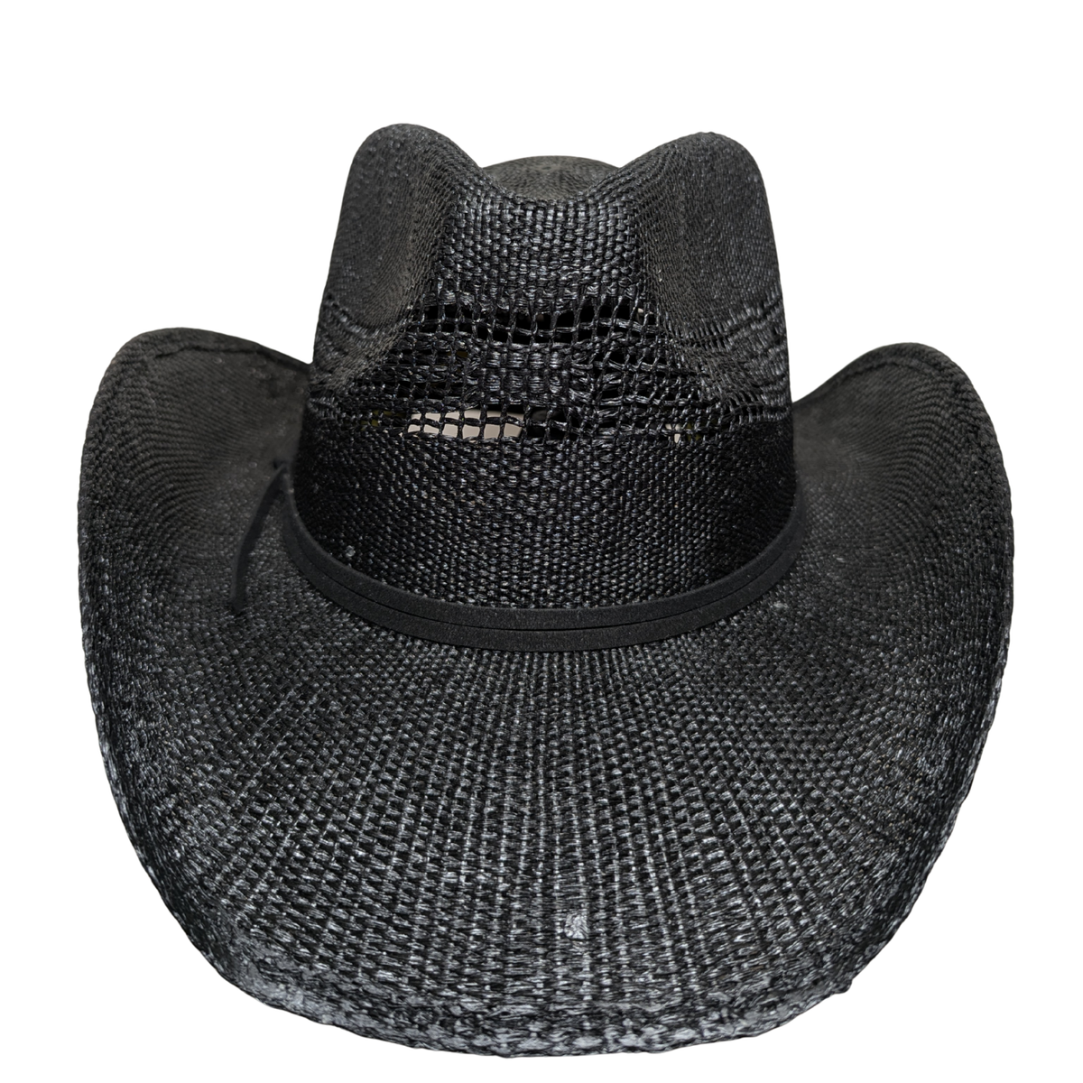 All Black Open-Weave Cowboy Hat