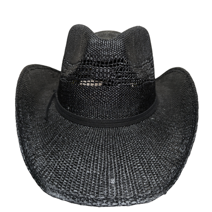 All Black Open-Weave Cowboy Hat