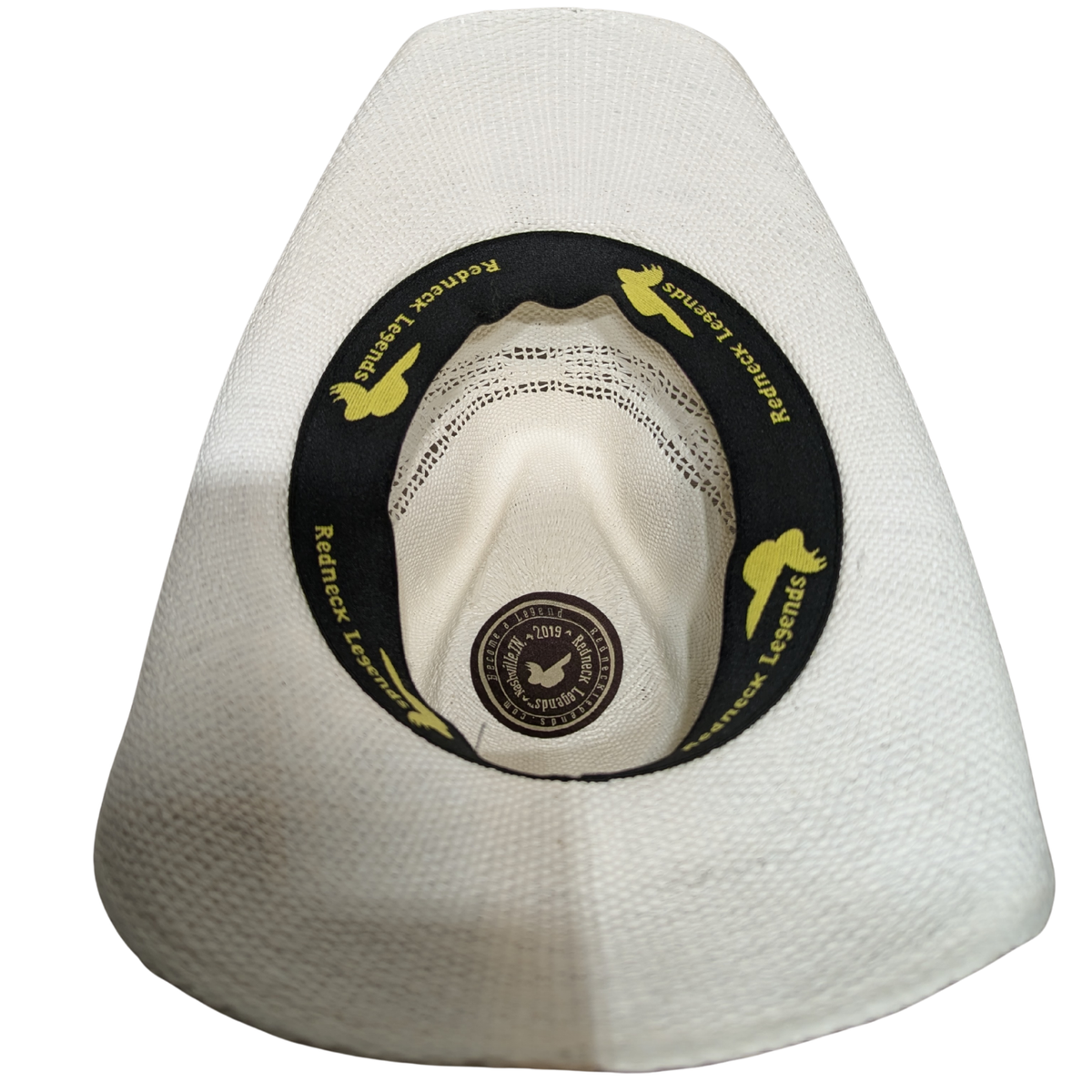 All White Open-Weave Cowboy Hat