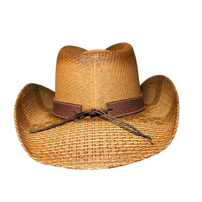 Brown Croc-Band Concho Cowboy Hat