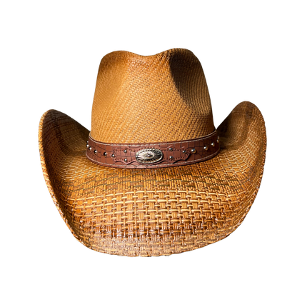 Brown Croc-Band Concho Cowboy Hat