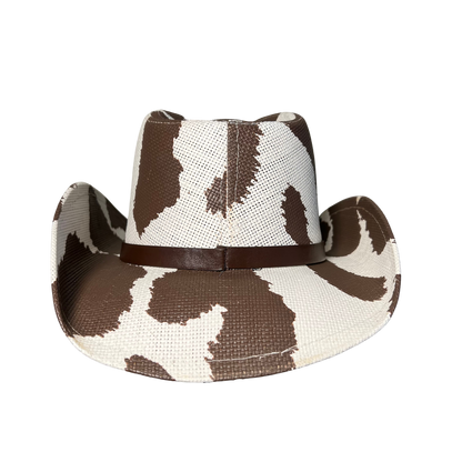 Brown Cow Print Cowboy Hat