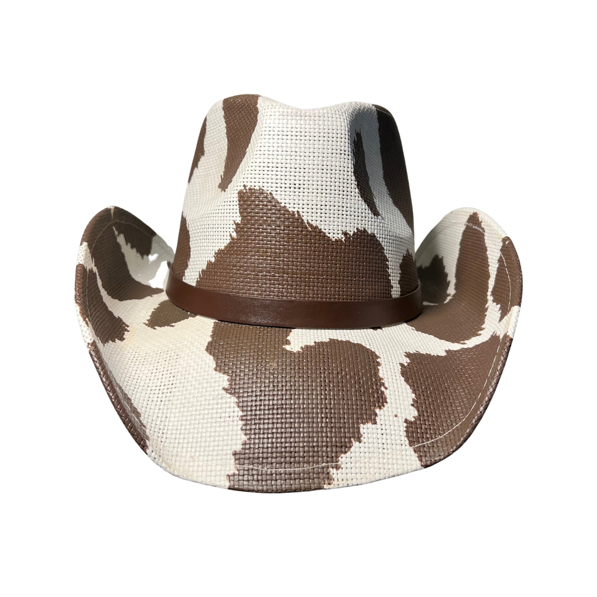 Brown Cow Print Cowboy Hat