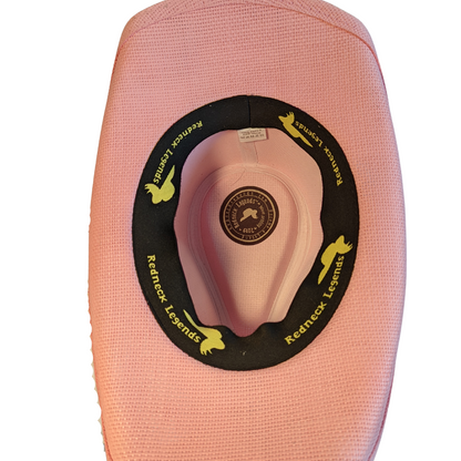 Pink Leather Band Cowboy Hat