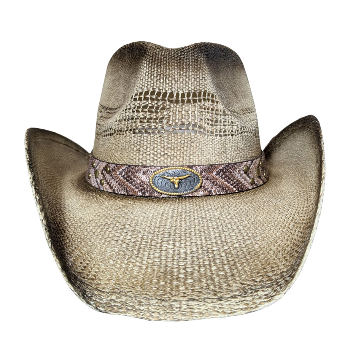 Rusty Longhorn Bull Cowboy Hat