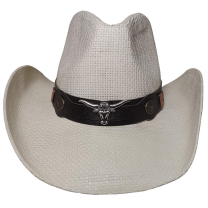 White Longhorn Bull Cowboy Hat