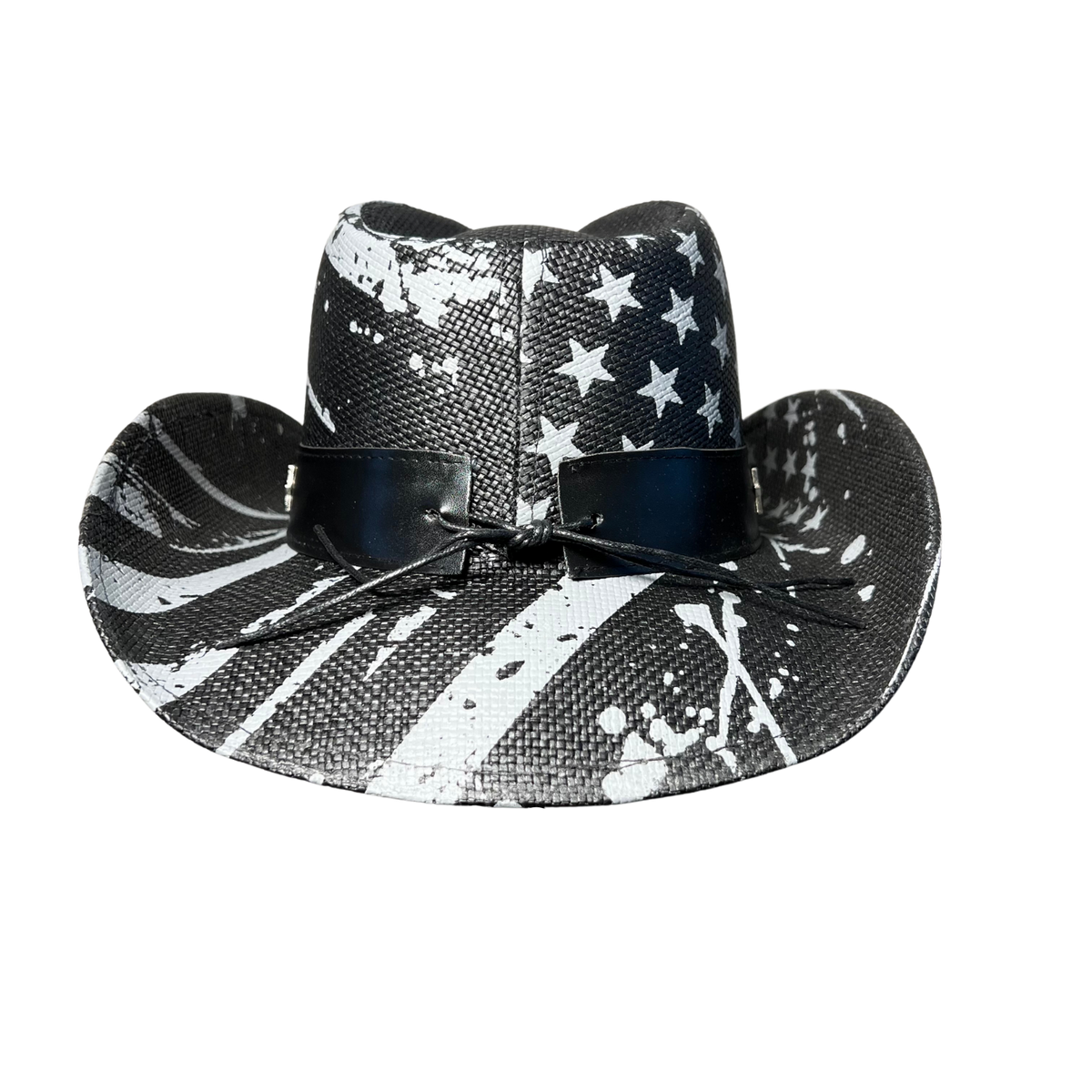 Black USA Drip Cowboy Hat