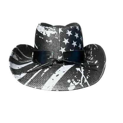 Black USA Drip Cowboy Hat