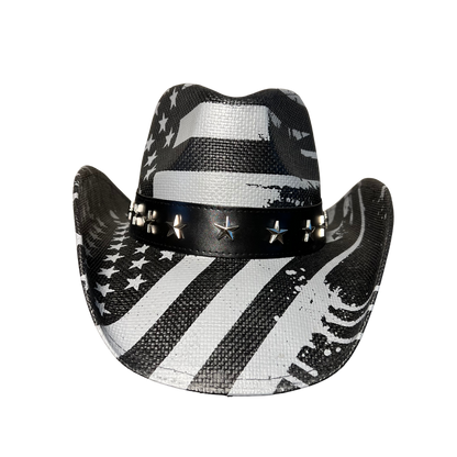 Black USA Drip Cowboy Hat