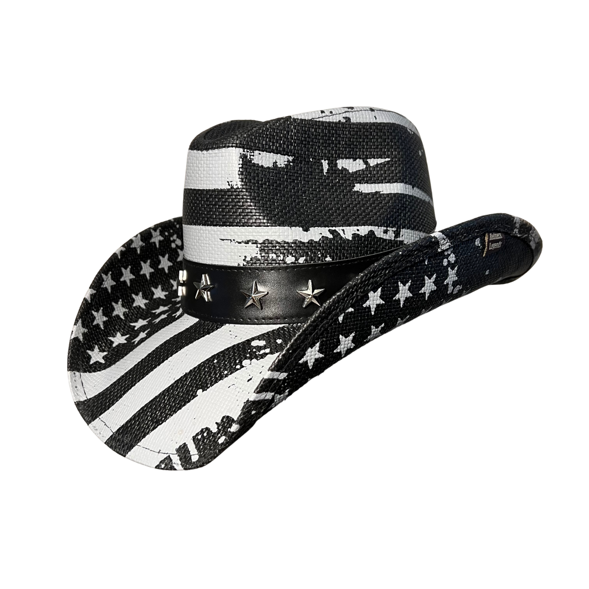 Black USA Drip Cowboy Hat