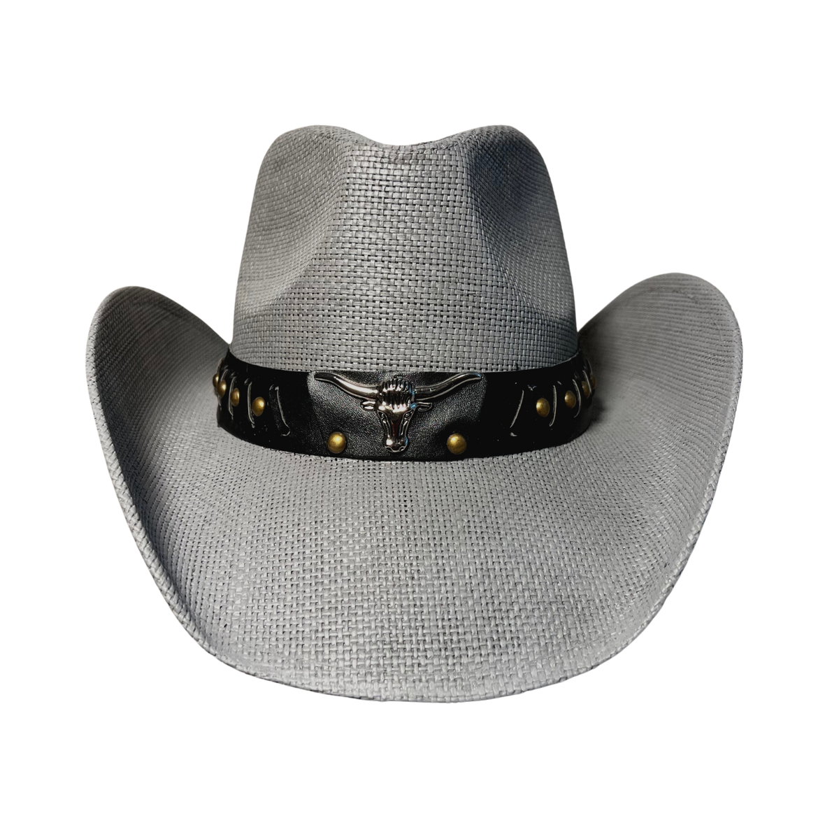 Gray Longhorn Bull Cowboy Hat