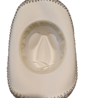 Ivory Pearl Designer Cowboy Hat
