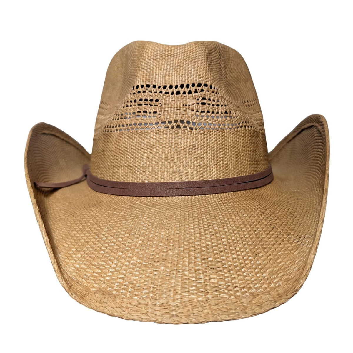 All Tan Open-Weave Cowboy Hat