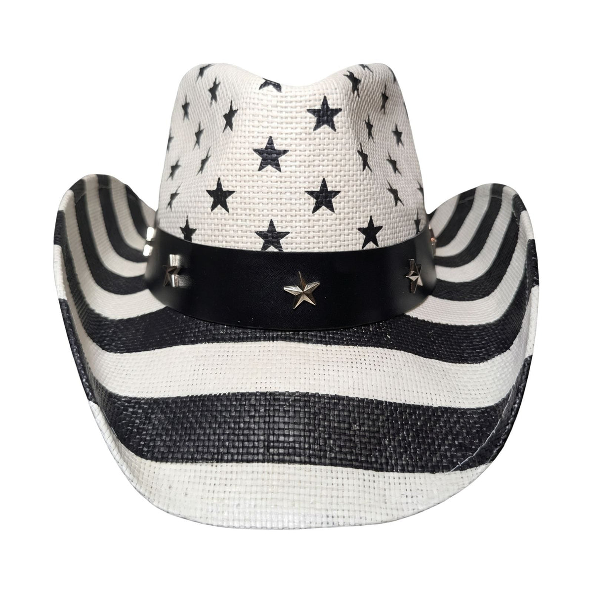 Black & White Stars & Stripes Cowboy Hat