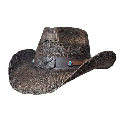 Longhorn Laced Brim Cowboy Hat
