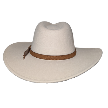 Ivory Western Fedora Hat