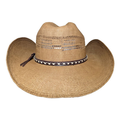 Tan Criss-Cross Band Cowboy Hat