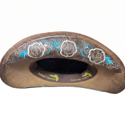 Turquoise Rose Concho Cowboy Hat