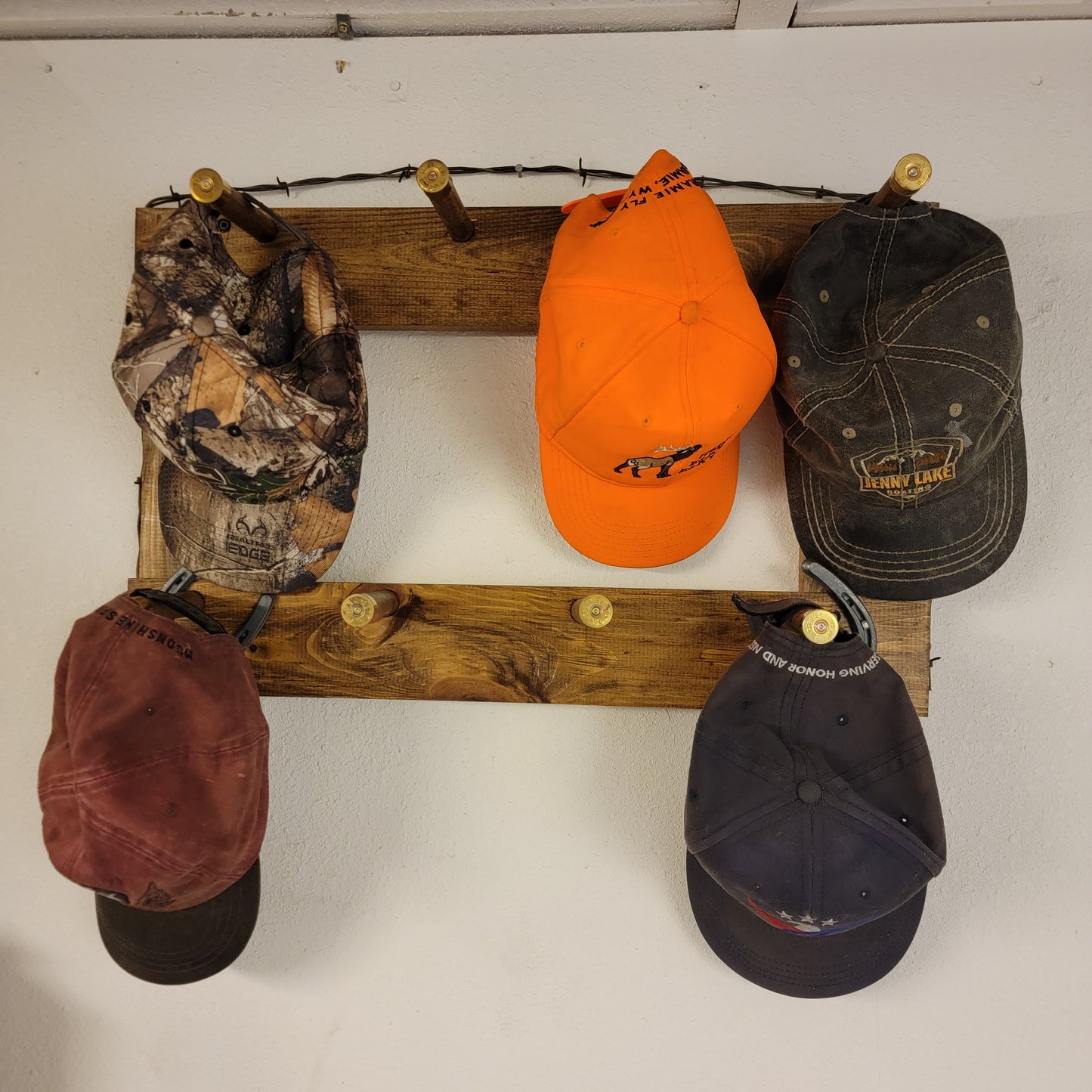 8BL - Ball Cap Hat Rack - 8 Baller Functional Western Decor