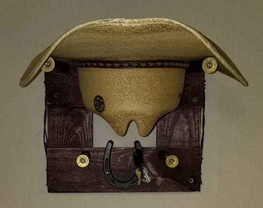 1H - Cowboy Hat Rack - 1 Hatter Functional Western Decor