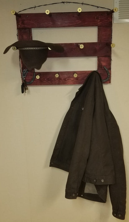 4H - Cowboy Hat Rack - 4 Hat Horizontal Functional Western Decor