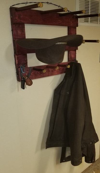 4H - Cowboy Hat Rack - 4 Hat Horizontal Functional Western Decor