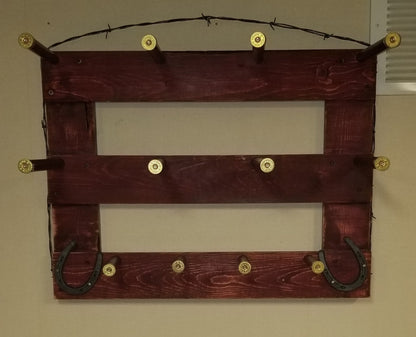 4H - Cowboy Hat Rack - 4 Hat Horizontal Functional Western Decor