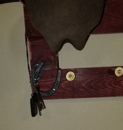 4H - Cowboy Hat Rack - 4 Hat Horizontal Functional Western Decor