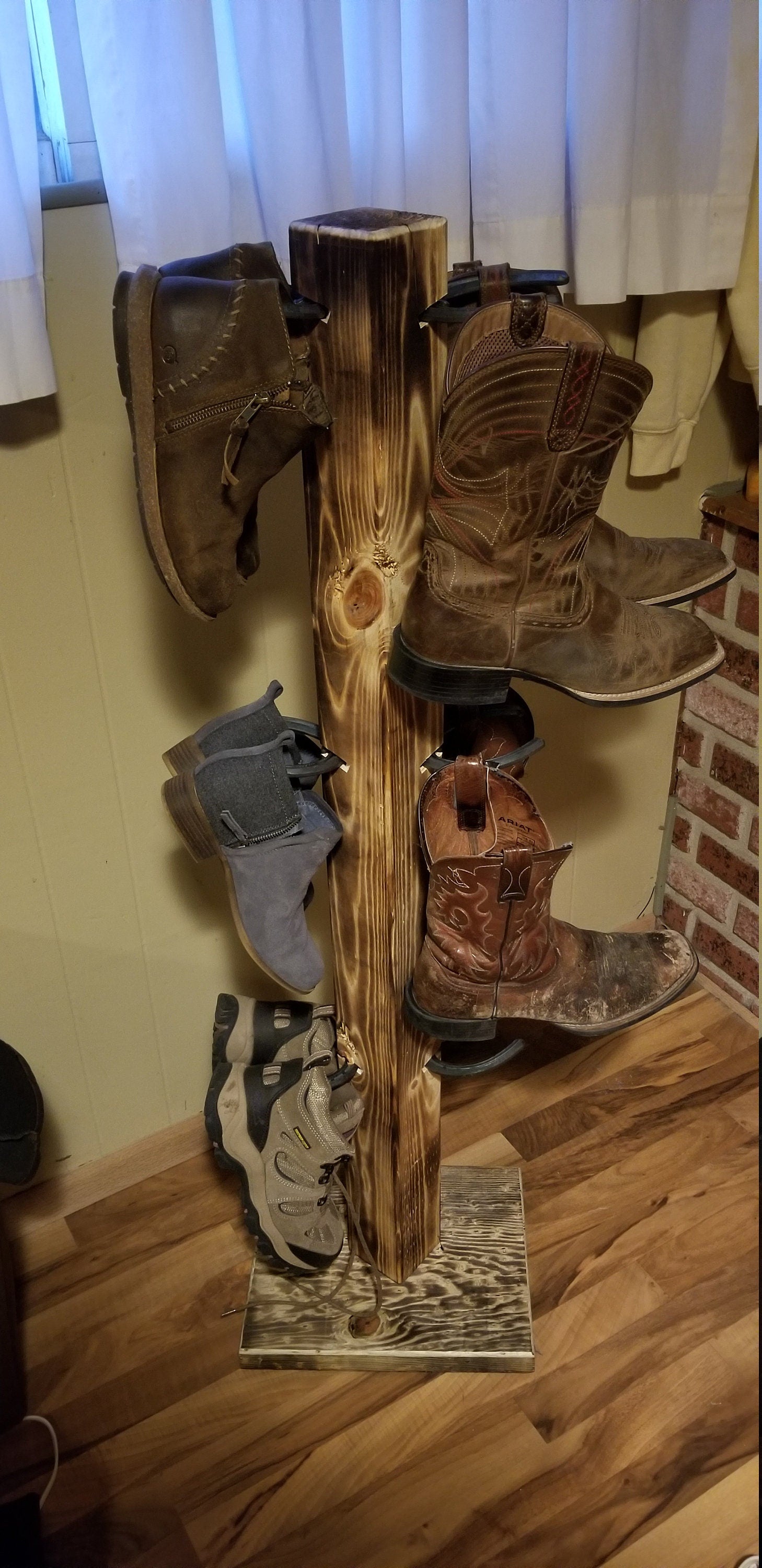 6BT - Cowboy Boot Rack - 6 Cap Boot Tree – The Hat Rack Guy
