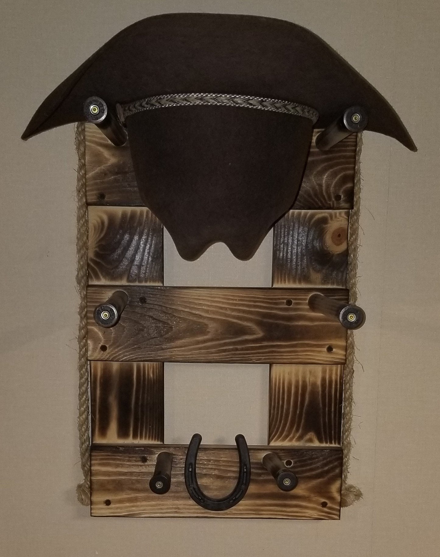 2V - Cowboy Hat Rack - 2 Hat Vertical