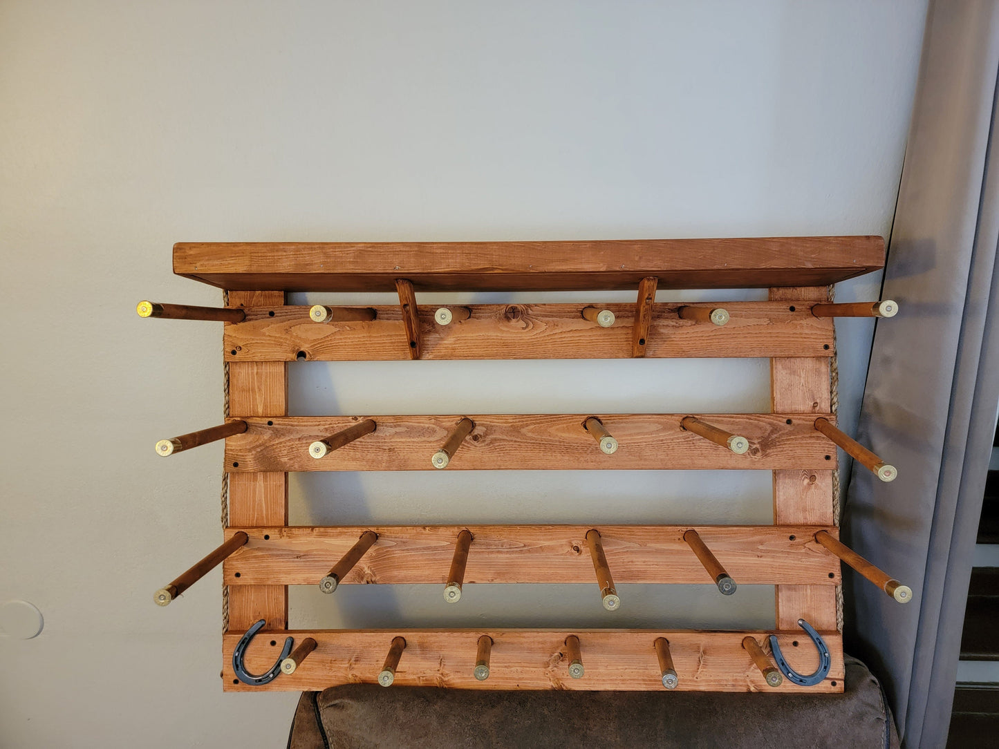 9CWS - Cowboy Hat Rack with Shelf - 9 Cowboy Hat Rack Functional Western Decor Cowboy hat hanger, rack for wall, cowboy wooden display, mothers day, Easter